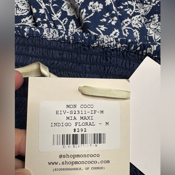NWT Mon Coco- Mia Maxi in Color Indigo Floral. Size Medium - Picture 5 of 10